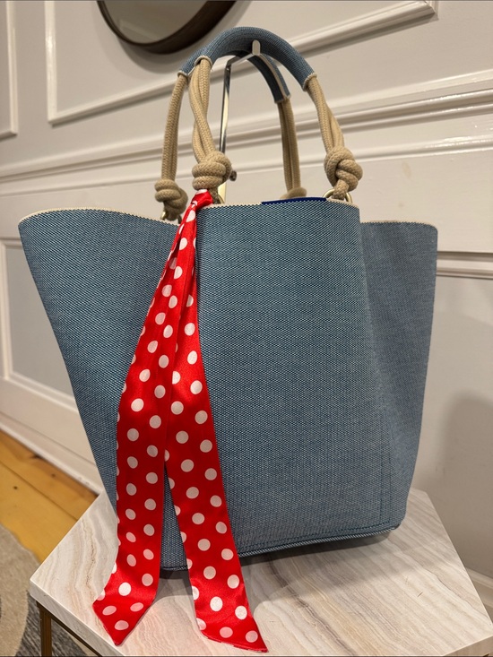 Rothy's Handbags - Rothy's Bag Large Indigo Blue Sky Rope Tote Knit Bag